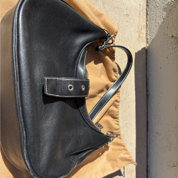 Coach Black Leather Bag w/out buckle. Used only couple of times - Picture 5 of 6